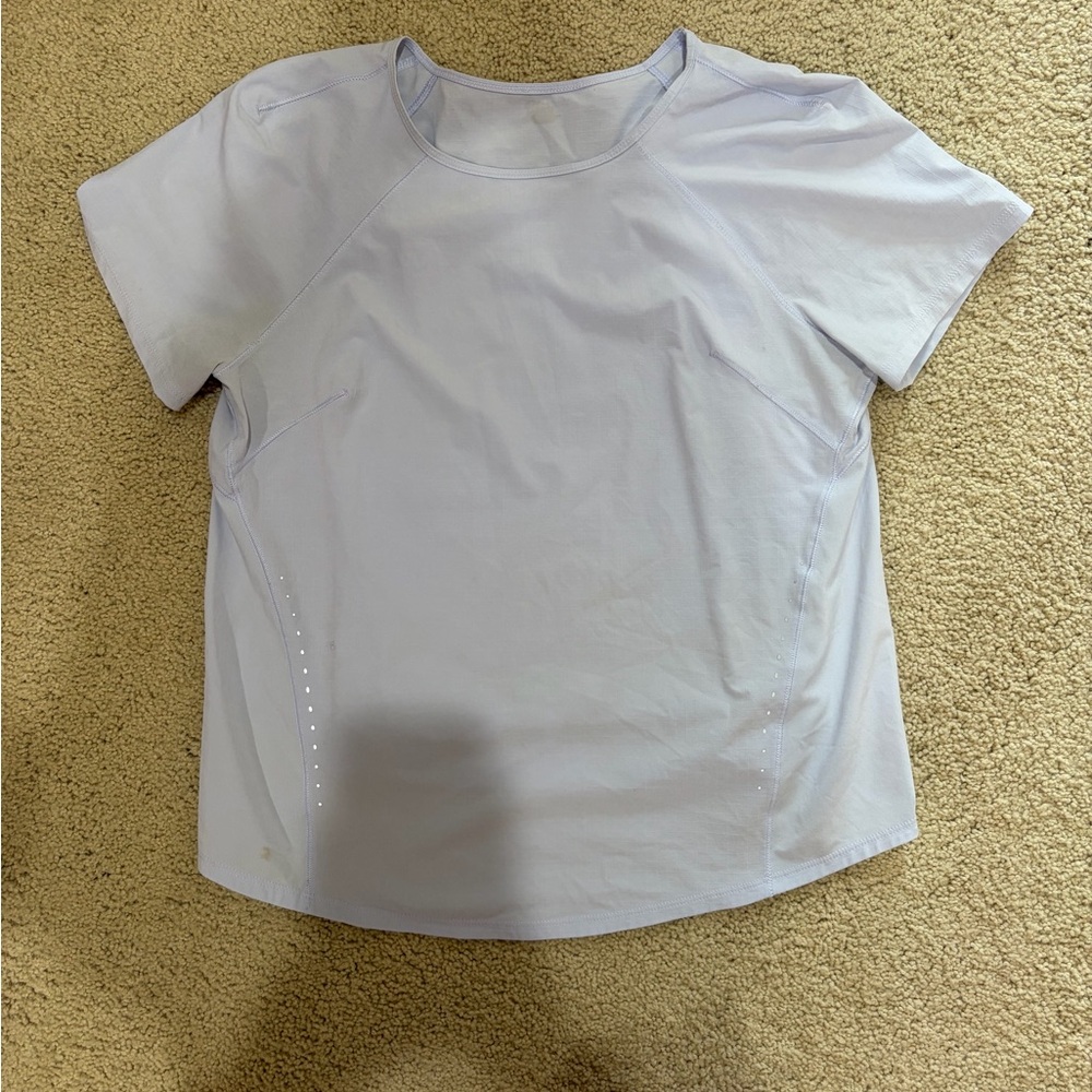 lululemon athletica Light Blue Short Sleeve Tee